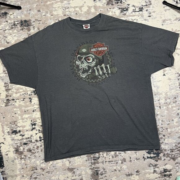 Roosters Harley Davidson Sioux City T-shirt Sz 3XL Motorcycle Biker Skull Corn - Picture 4 of 8